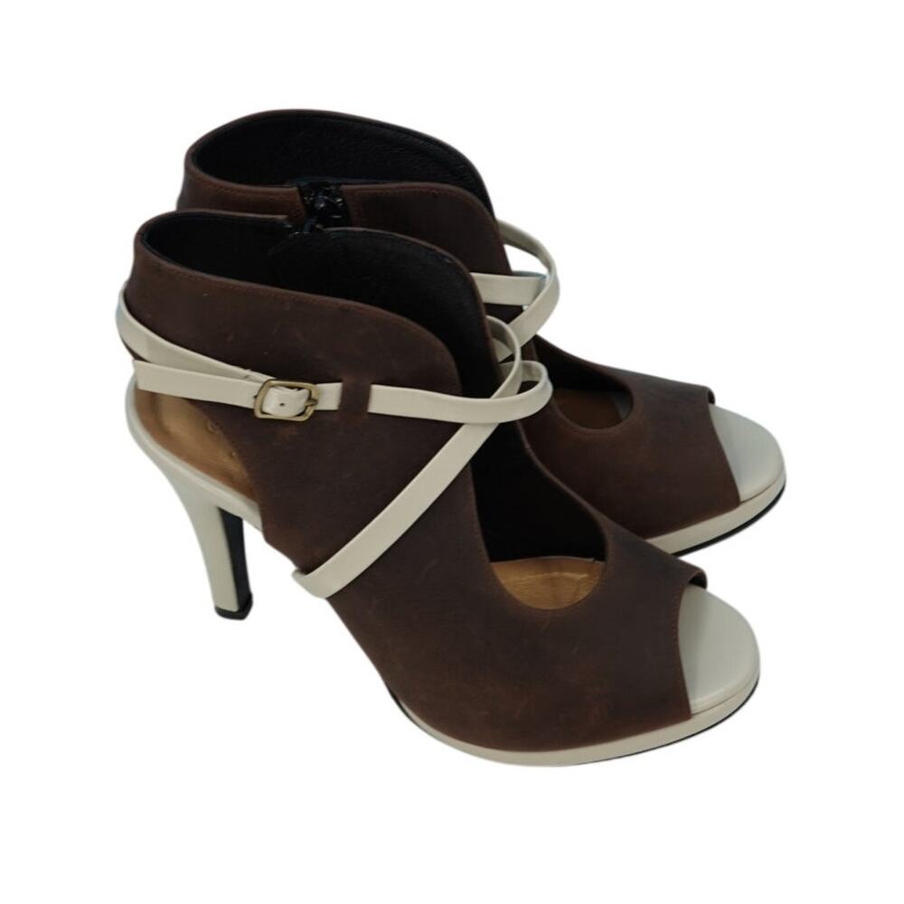 Vintage Hos Leather Peep Toe Heel